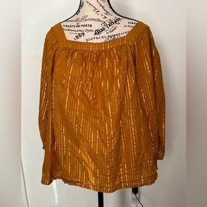 Lauren Conrad Gold Line Shimmery Top✨